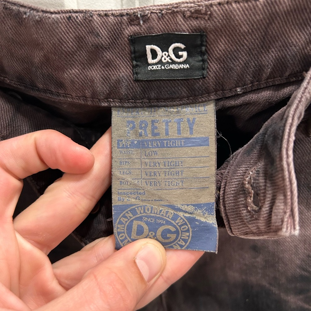 Dolce & Gabbana Brown Bleached Tie Dye Elegant Brown Cotton Jean Joggers 28 - Picture 7 of 13